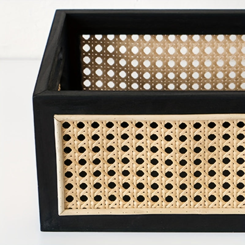 Rattan- Woven Storage Organizer