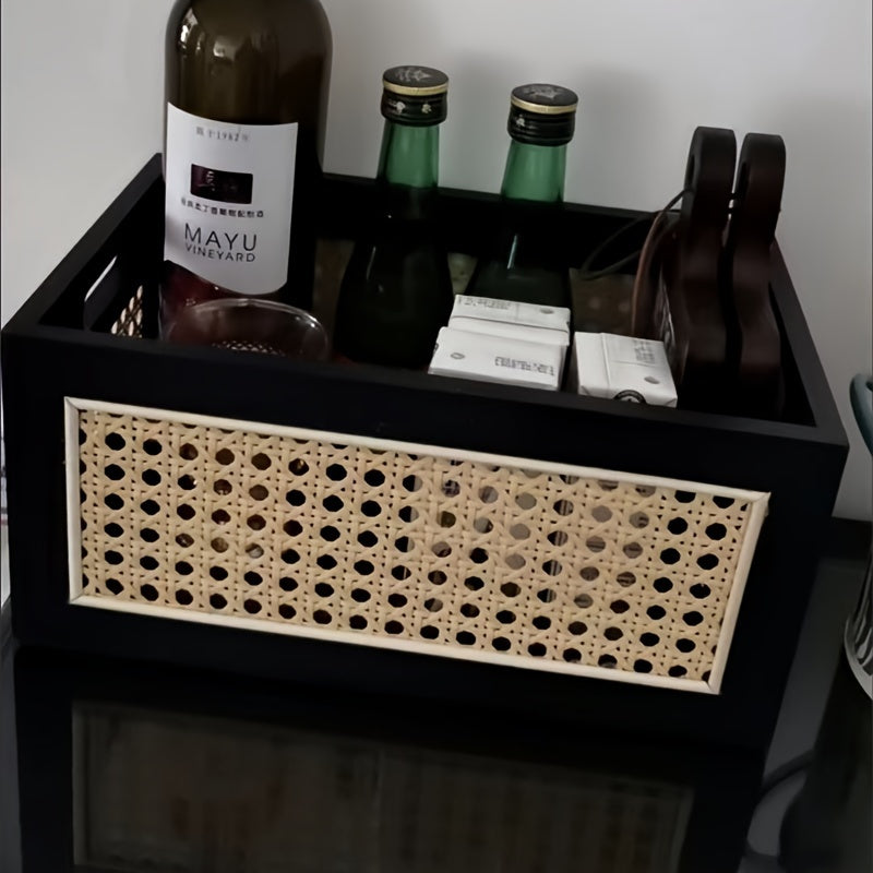 Rattan- Woven Storage Organizer