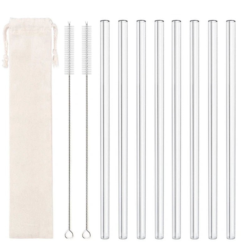 20cm Glass Smoothie Straw