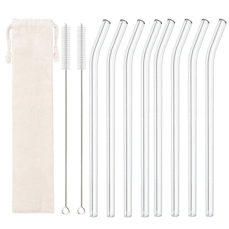 20cm Glass Smoothie Straw