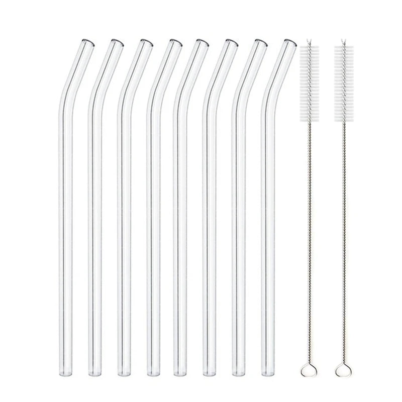 20cm Glass Smoothie Straw