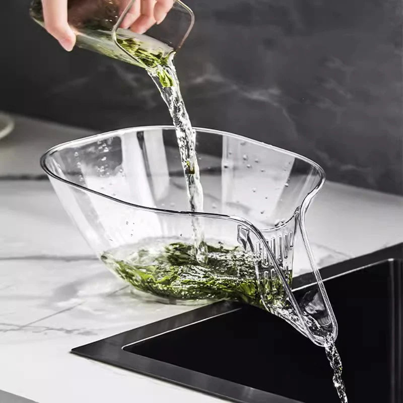 3-in-1 Kitchen Sink Strainer and Vegetable Washing Bowl