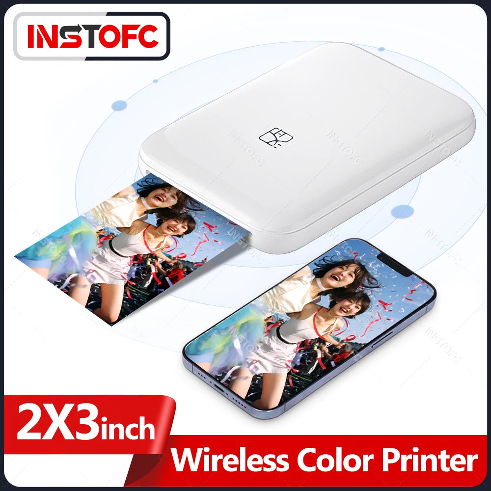 Pocket-Sized Bluetooth 2x3 Sticky-Backed Photo Printer