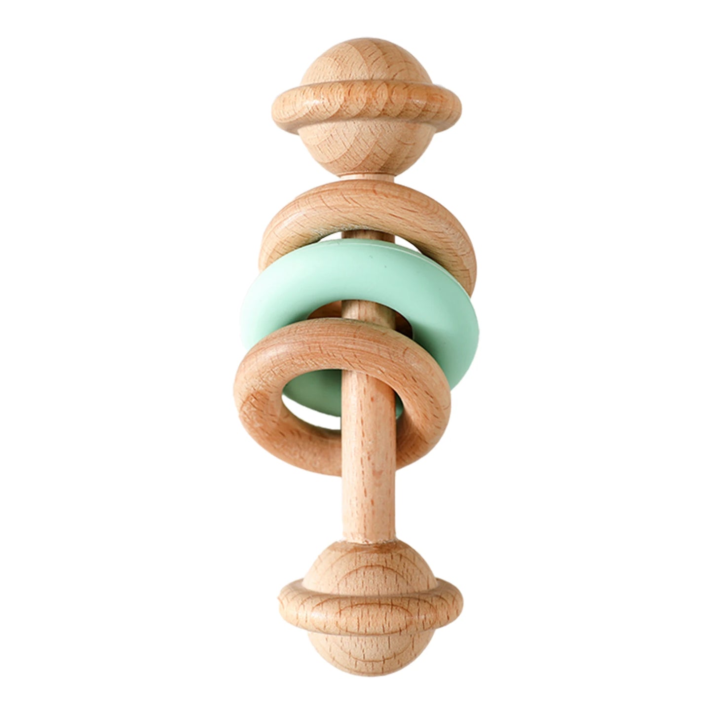 Baby Crochet Rattle Wooden Teether