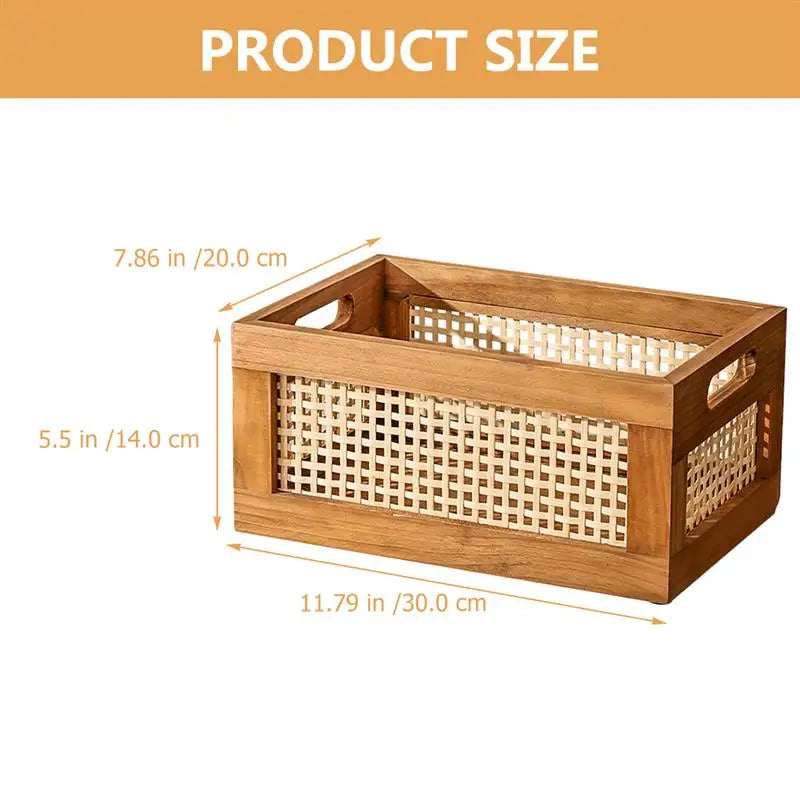 Wood Storage Storage Baskets Bamboo Woven