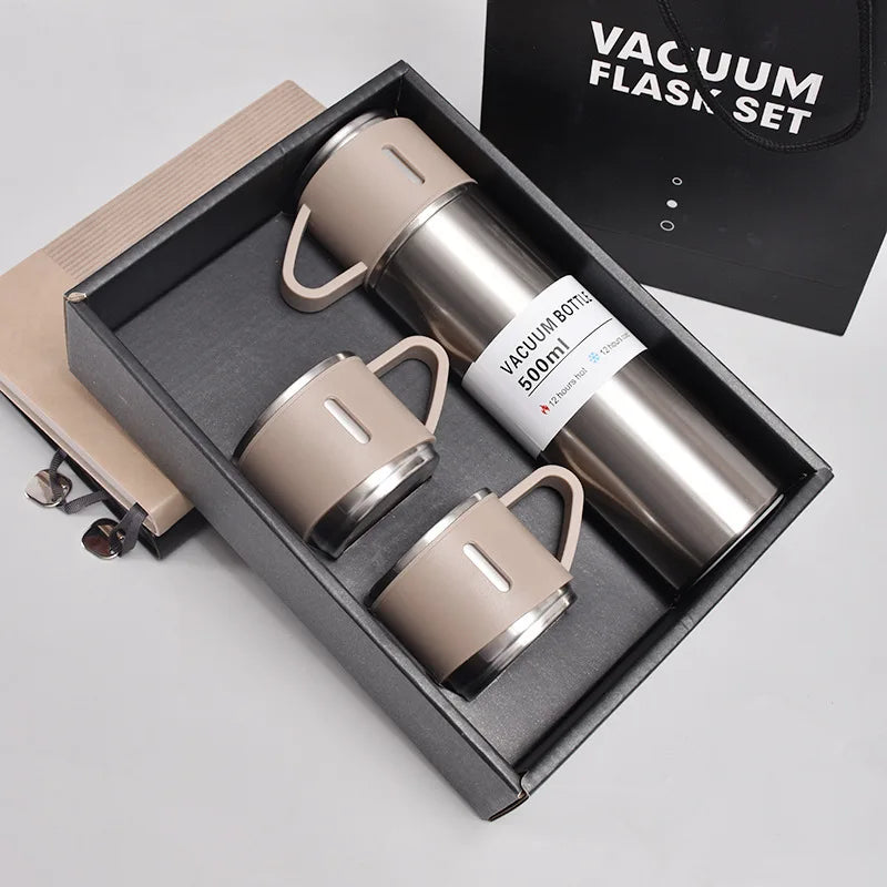 500ML Stainless Steel Flask Gift Set