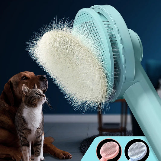 Cat Grooming Brush - Effortless Hair Removal for Cats, Kittens, and Puppies