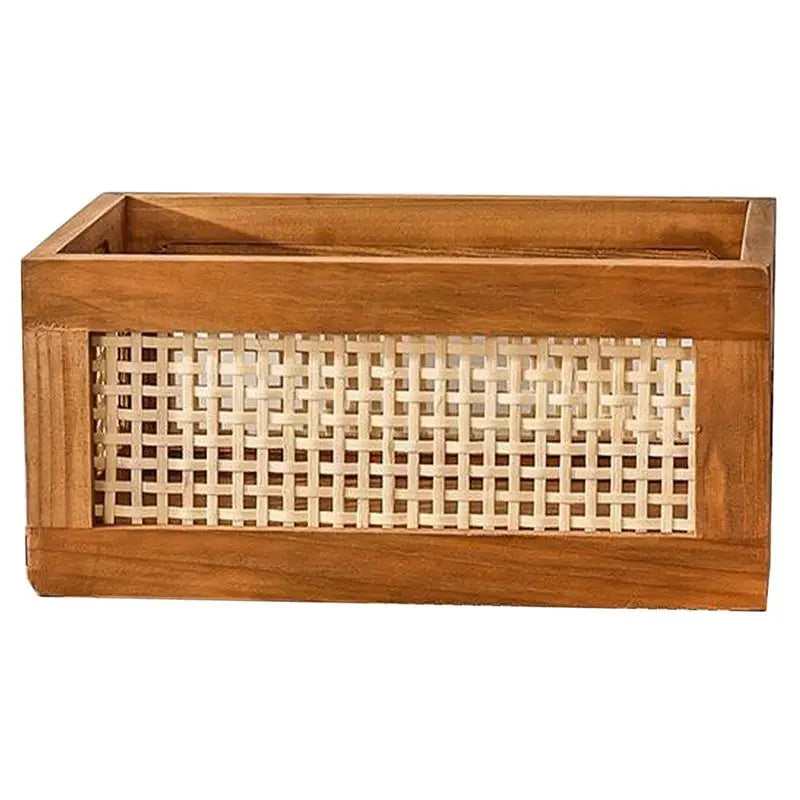 Wood Storage Storage Baskets Bamboo Woven