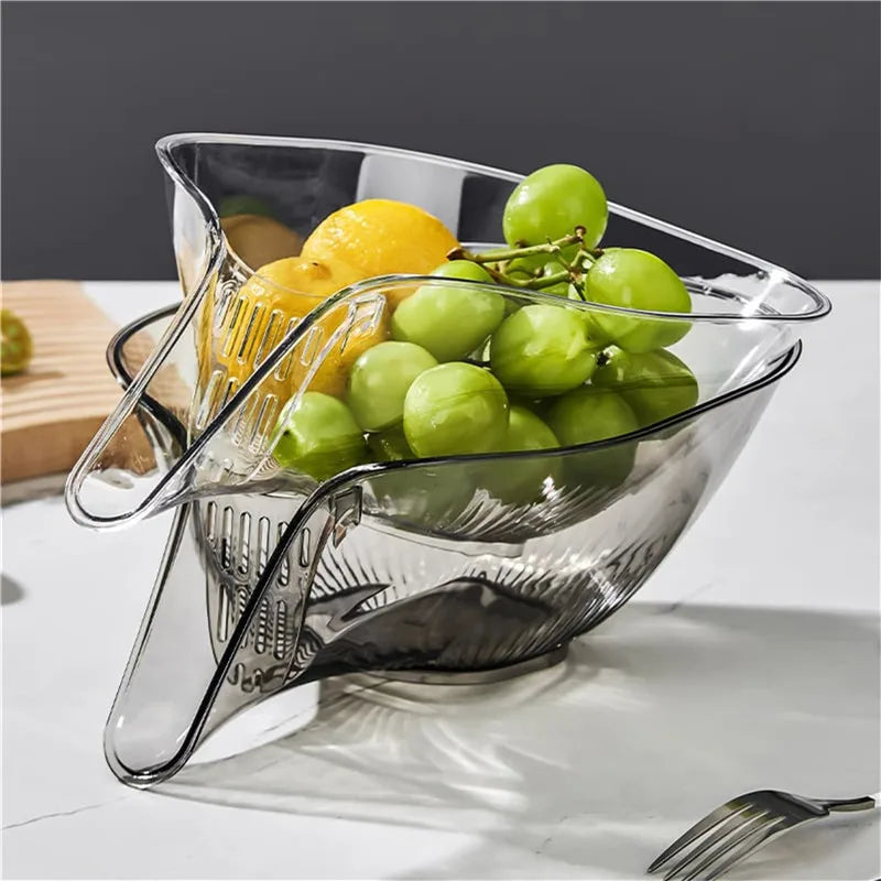 3-in-1 Kitchen Sink Strainer and Vegetable Washing Bowl