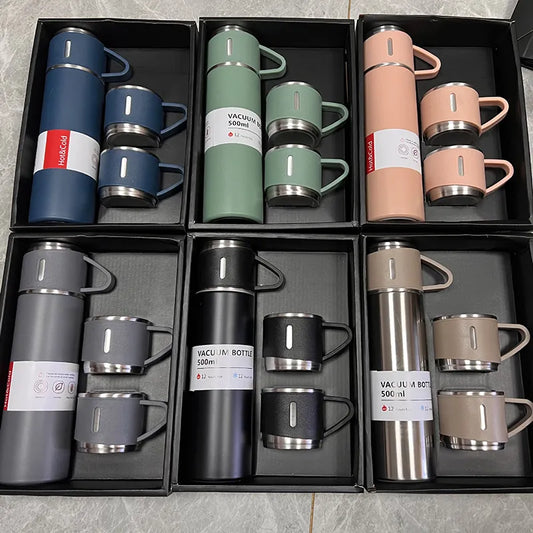 500ML Stainless Steel Flask Gift Set