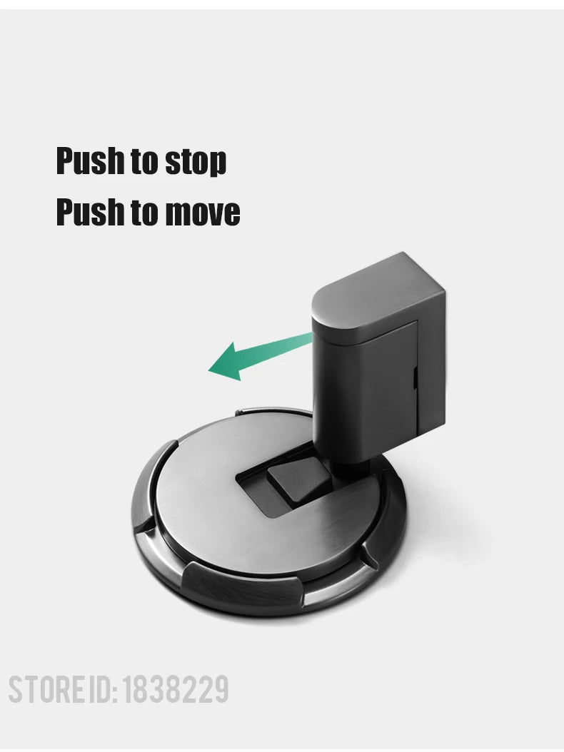 Ultimate Heavy-Duty Magnetic Door Stopper with Adjustable Hold - No-Punch Installation