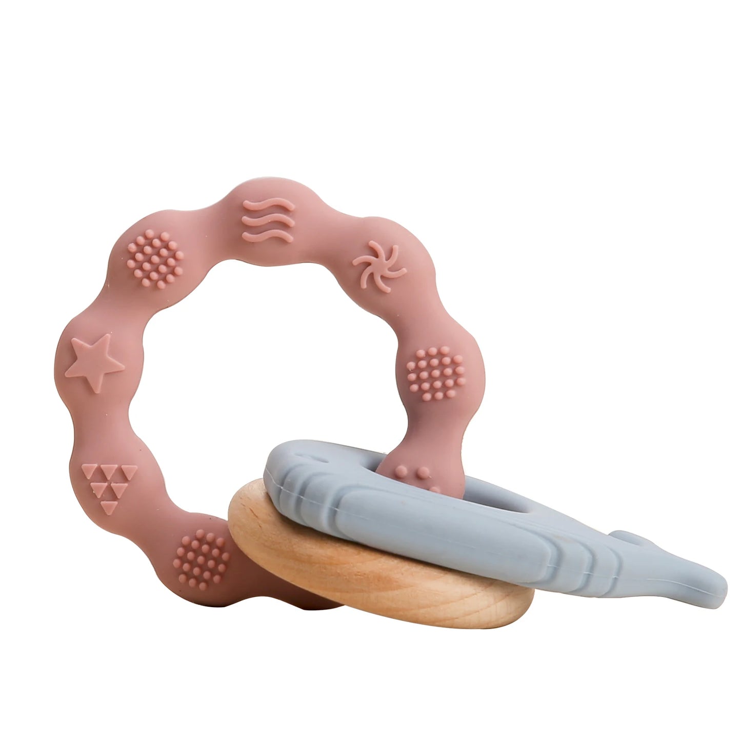 Baby Crochet Rattle Wooden Teether