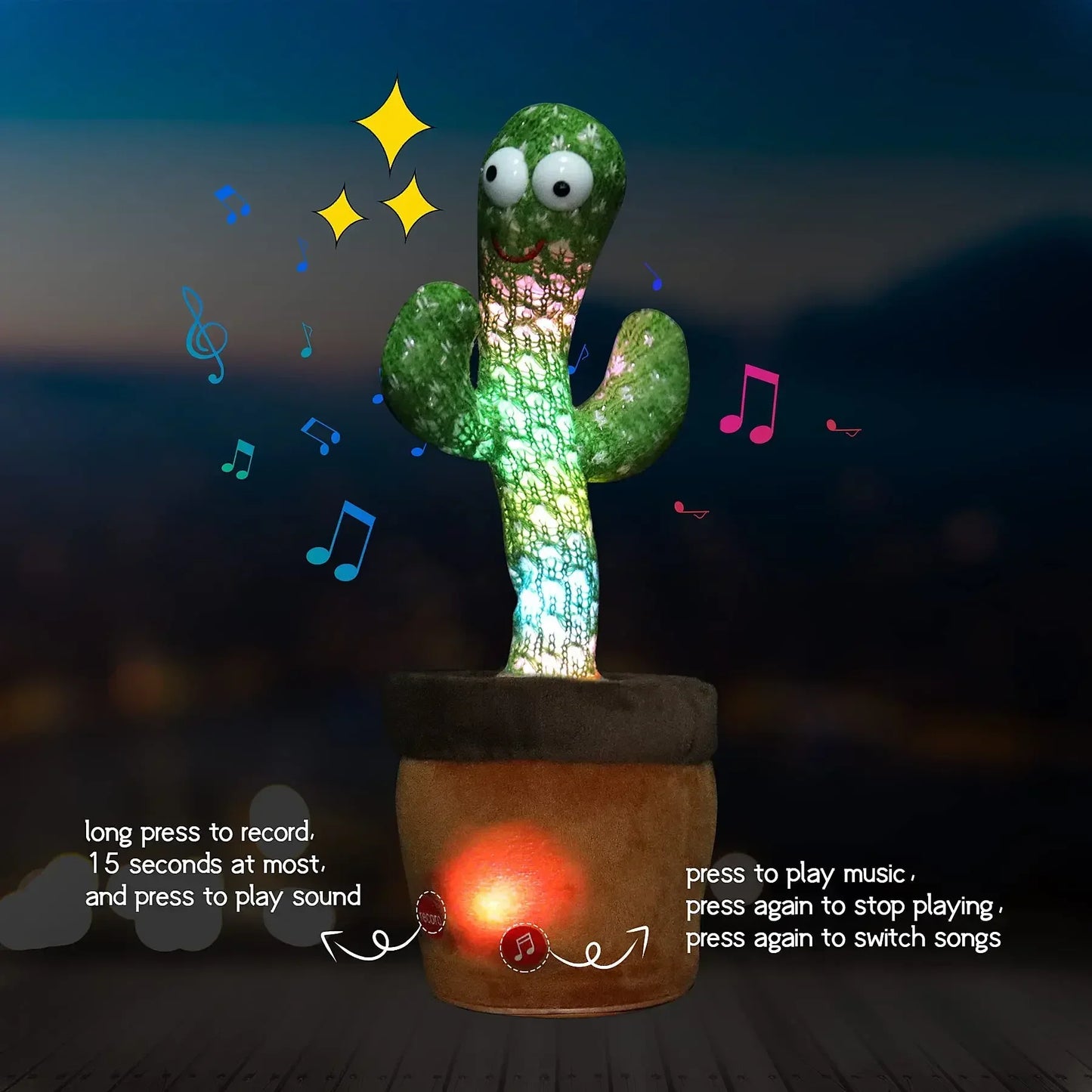 Children Xmas Gifts Dancing Talking Cactus