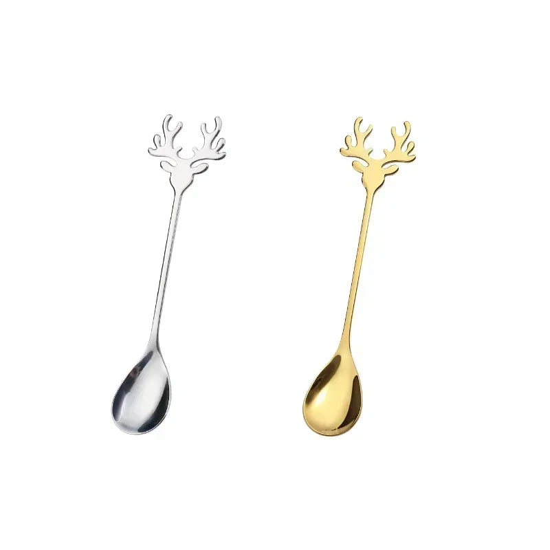 4pcs Christmas  Stainless Coffee Spoon