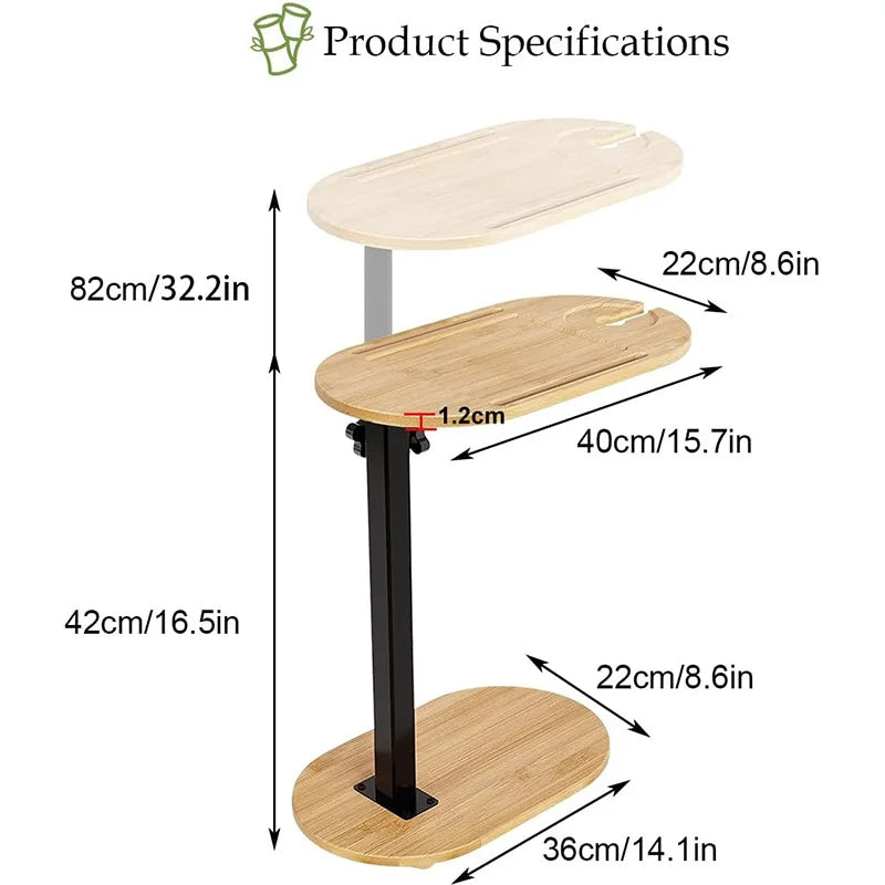 Wooden Bathtub Side Tray,Bamboo Bathtub Tray Table,Height Adjustable Freestanding Bath Caddy Tray Bathtub Side Table Home Spa