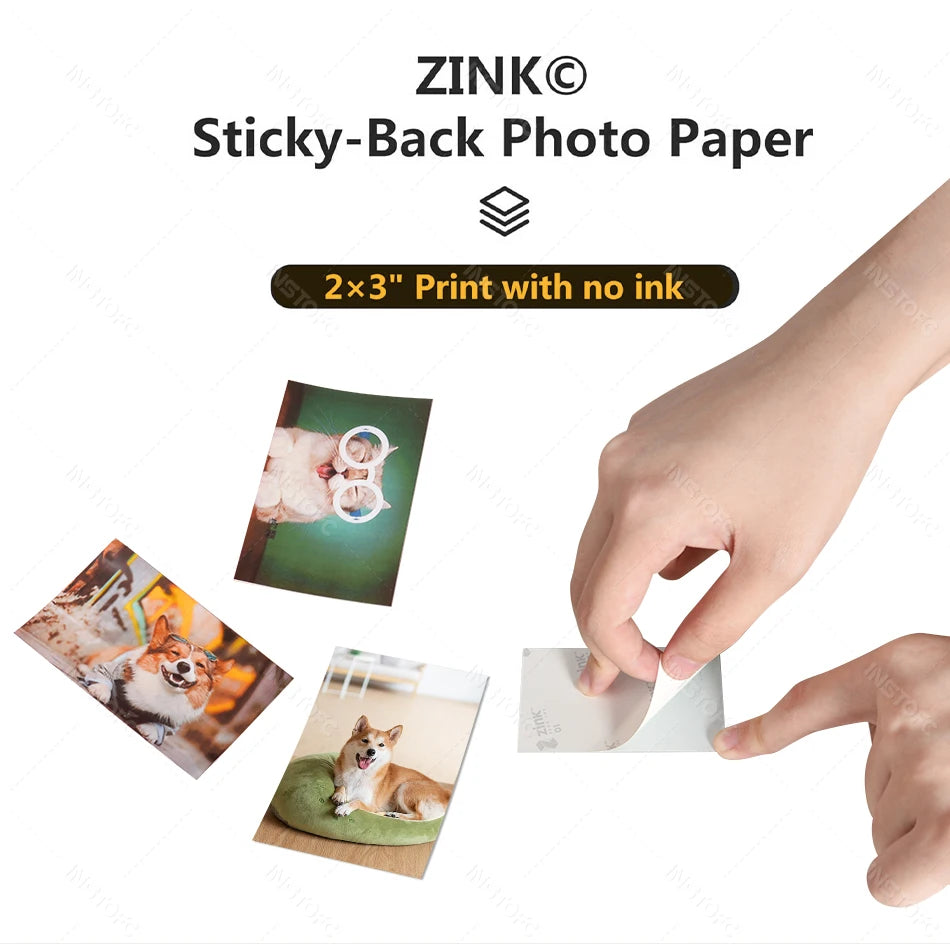 Pocket-Sized Bluetooth 2x3 Sticky-Backed Photo Printer