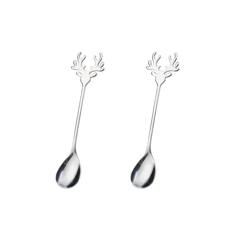 4pcs Christmas  Stainless Coffee Spoon