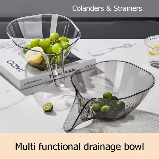 3-in-1 Kitchen Sink Strainer and Vegetable Washing Bowl