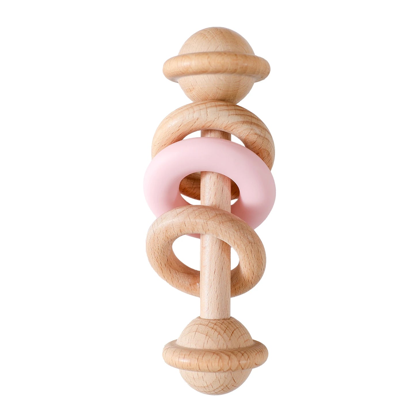 Baby Crochet Rattle Wooden Teether