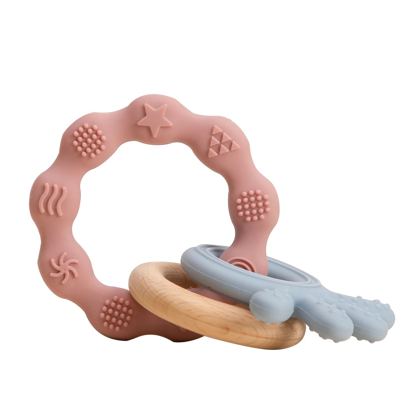 Baby Crochet Rattle Wooden Teether