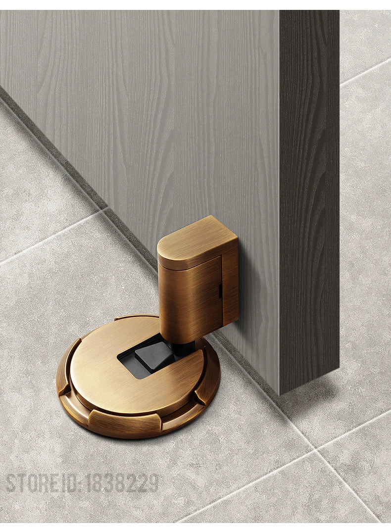 Ultimate Heavy-Duty Magnetic Door Stopper with Adjustable Hold - No-Punch Installation