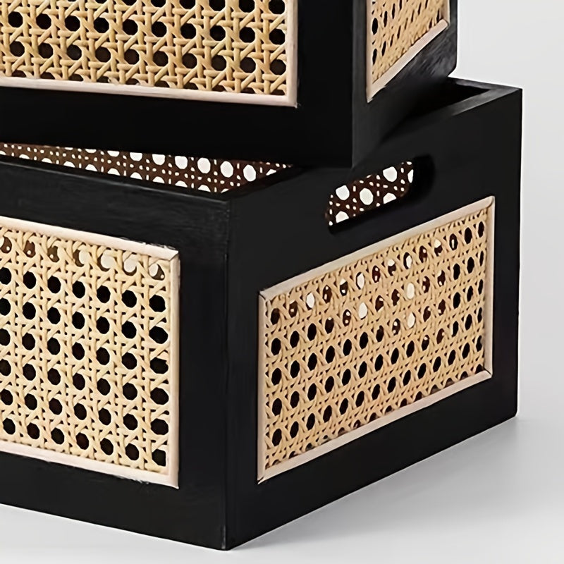 Rattan- Woven Storage Organizer