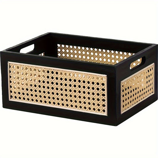 Rattan- Woven Storage Organizer