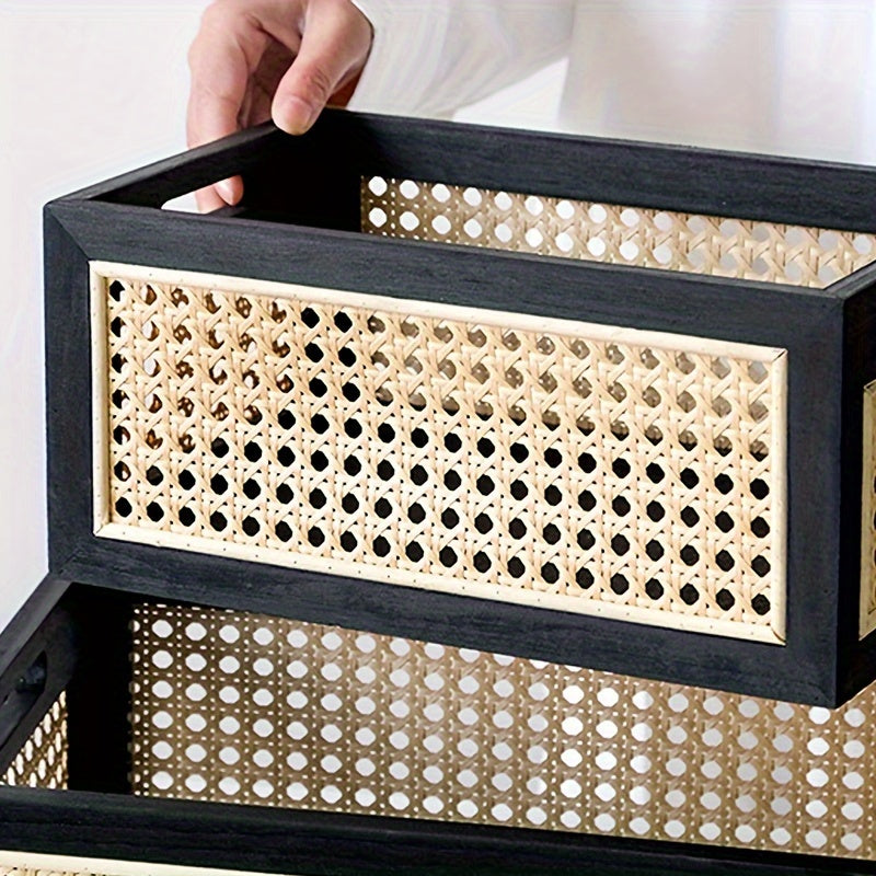 Rattan- Woven Storage Organizer